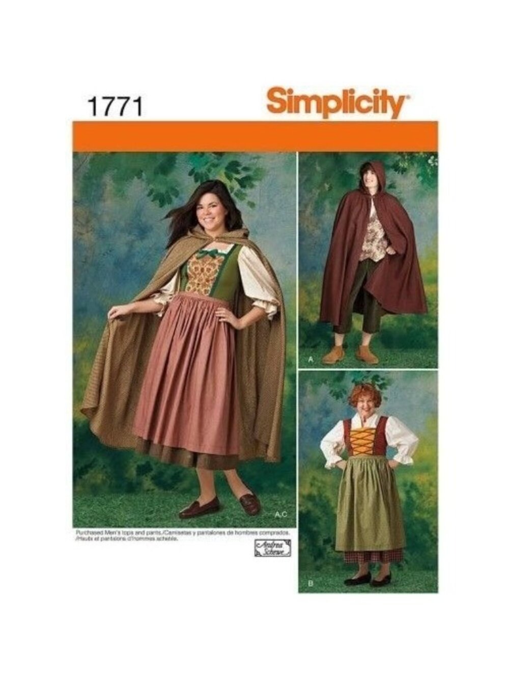 Simplicity 1771 Womens Renaissance Costume Sewing Pattern Cosplay SZ 8-18 Used